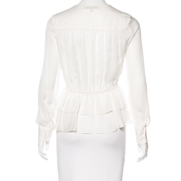 NWT Elle Sasson 100% Silk Blouse - Picture 7 of 8